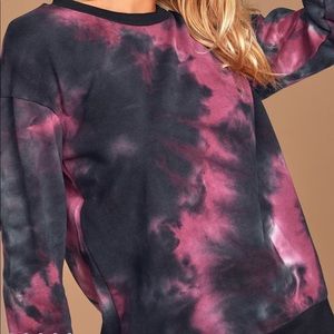 Lulus oversized tie dye sweatshirt